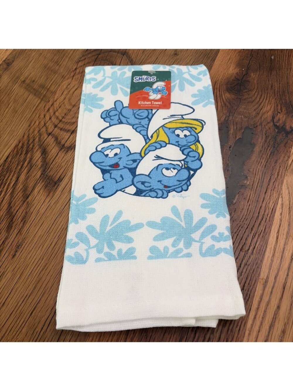 The Smirfs Kitchen Towel (1) NWT 15x25 Inch Cartoon